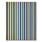 Classic Navy and Cream Pinstripe Rug