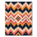 Earthy Tone Zigzag Diamond Rug