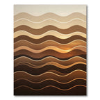 Earthy Gradation Wavy Lines Rug
