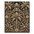 Gilded Tropical Palm Flourish Rug