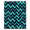 Aquamarine Zigzag Geometric Accents Rug
