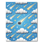 Celestial Meteor Shower Clouds Swirls Rug