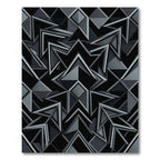 Monochromatic Geometric Interlocking Arrow Layers Rug