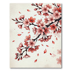 Delicate Pink Cherry Blossom Branch Rug