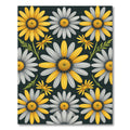 Yellow and White Daisy Garden Rug