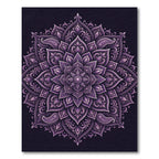 Intricate Amethyst Floral Mandala Bloom Rug