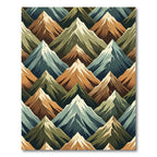 Brown Green Mountain Range Texture Rug
