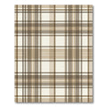 Earthy Tan Brown Plaid Check Rug