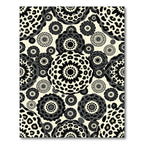Monochromatic Animal Print Medallion Collage Rug
