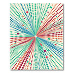 Exploding Colorful Dot Burst Rug