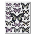 Whimsical Lavender Butterfly Garden Composition Rug