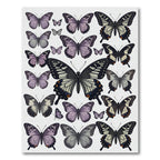 Whimsical Lavender Butterfly Garden Composition Rug