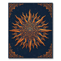 Celestial Gold Sun Mandala Navy Rug