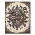 Ethereal Plum Feather Floral Medallion Rug