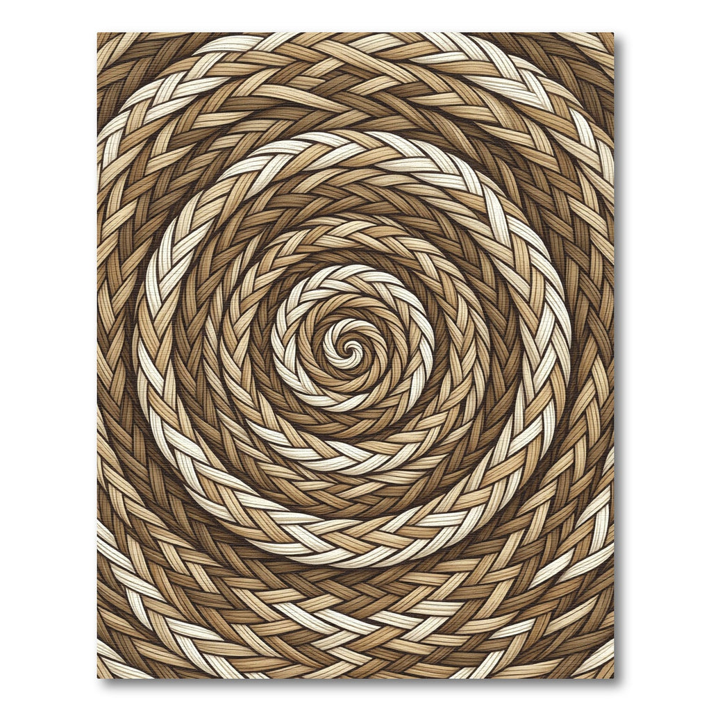 Braided Earth Tone Spiral Rug