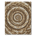 Braided Earth Tone Spiral Rug