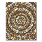Braided Earth Tone Spiral Rug