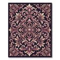 Ornate Rose Gold Scrollwork Medallion Rug