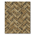 Golden Wheat Stalk Woven Lattice Rug