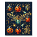 Luminous Golden Beetle Insect Garden Rug