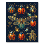 Luminous Golden Beetle Insect Garden Rug