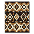 Earthy Brown Tribal Geometric Diamond Rug