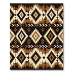 Earthy Brown Tribal Geometric Diamond Rug