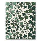 Lush Green Botanical Ivy Climbing Vine Rug