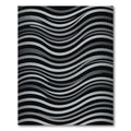 Monochromatic Gray Wavy Stripe Rug