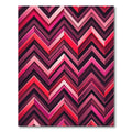 Vibrant Pink Geometric Zigzag Chevron Rug