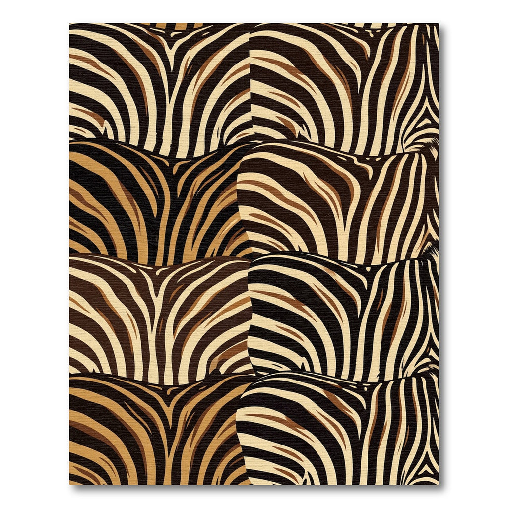Bold Zebra Stripes Brown Beige Rug