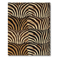 Bold Zebra Stripes Brown Beige Rug