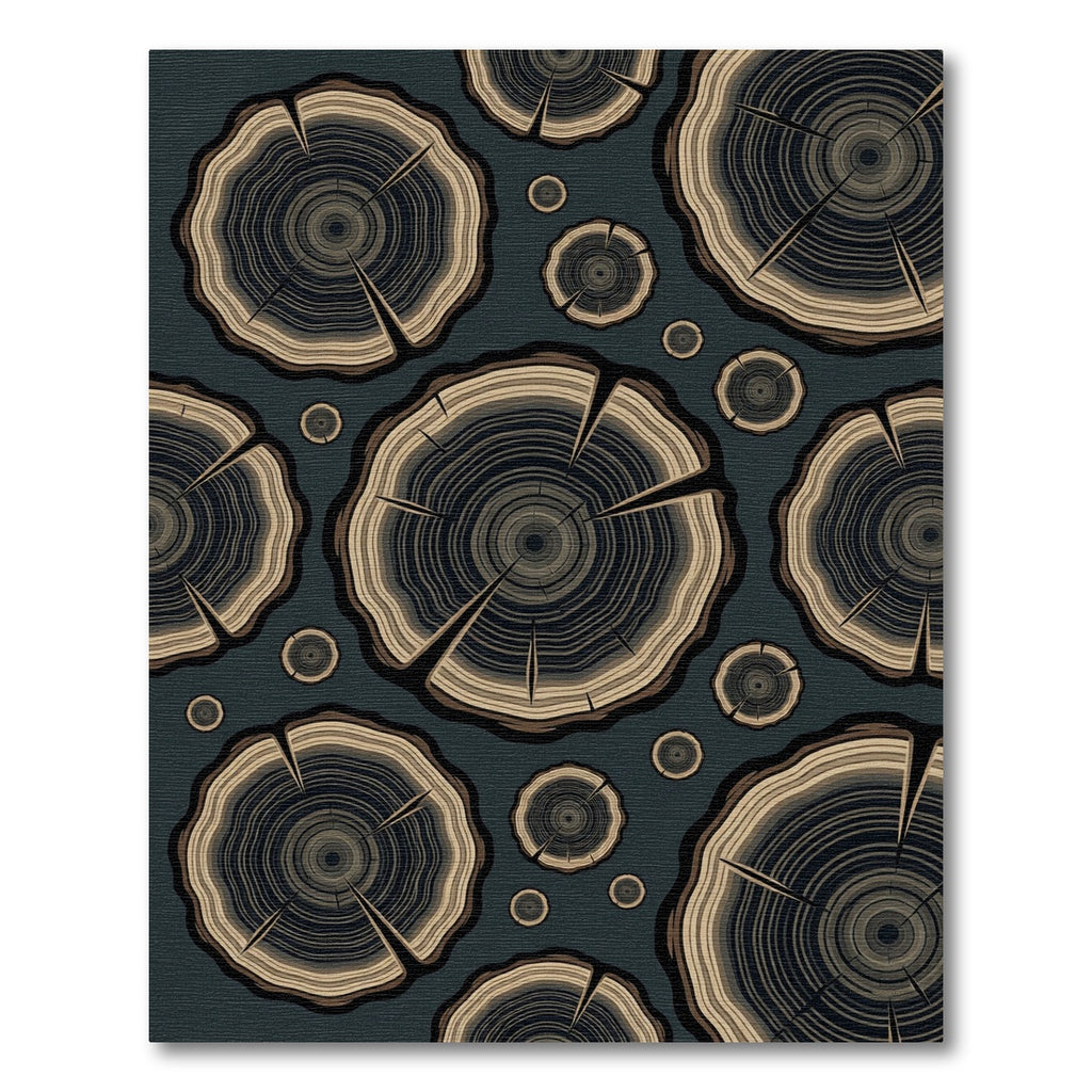Wood Slice Circles Nature Texture Rug