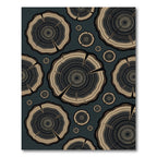 Wood Slice Circles Nature Texture Rug