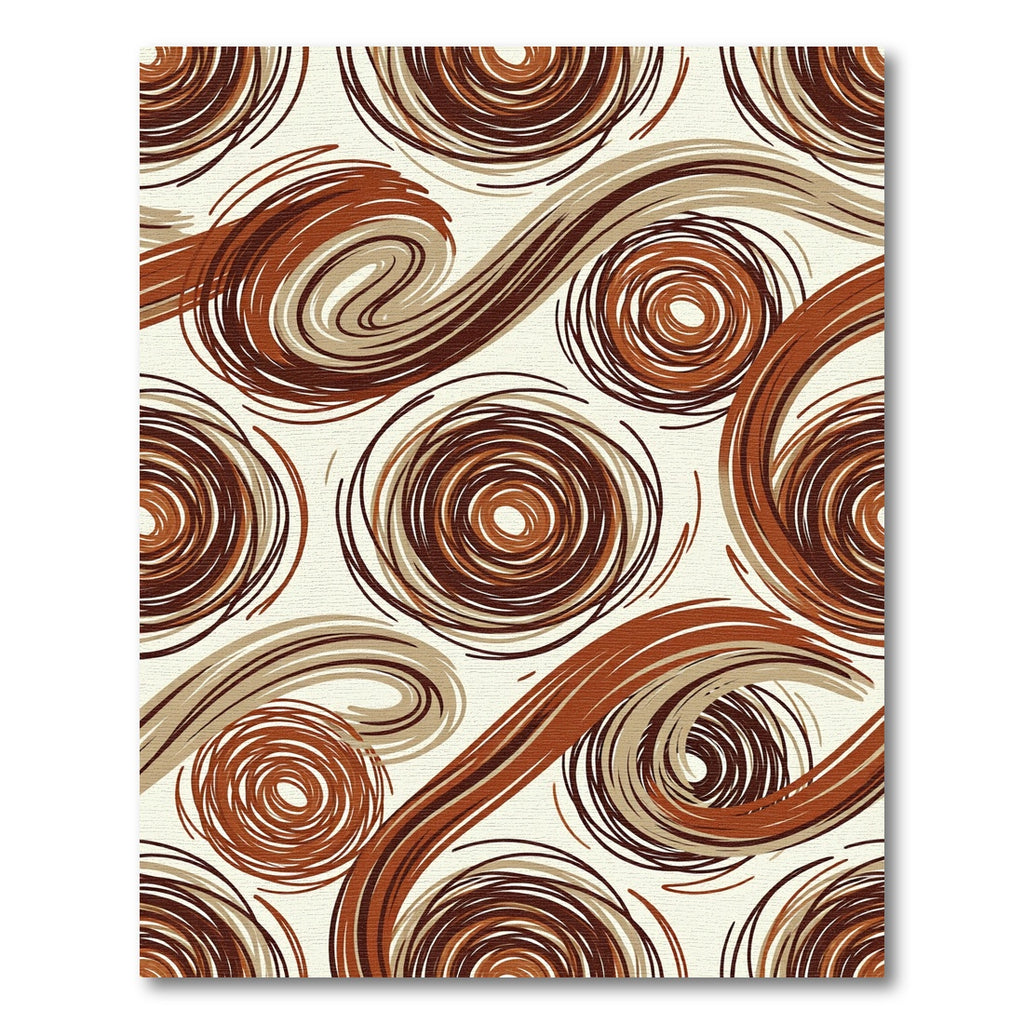 Earthy Swirls Abstract Rug