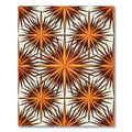 Burnt Orange Starburst Geometric Arrangement Rug