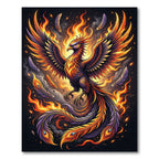 Fiery Phoenix Radiant Gold Purple Rug