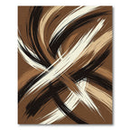 Abstract Monochrome Earthy Swirl Rug
