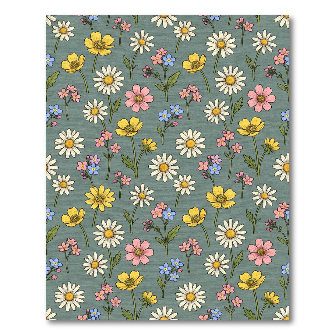 Whimsical Meadow Floral Variety Rug