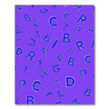 Blue Alphabet Scatter on Purple Rug
