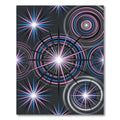 Neon Pink and Blue Radiant Starburst Rug