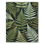 Lush Green Fern Forest Foliage Rug