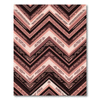 Earthy Chevron Geometric Mocha Cream Rug