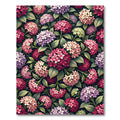 Vibrant Pink and Purple Hydrangea Garden Rug