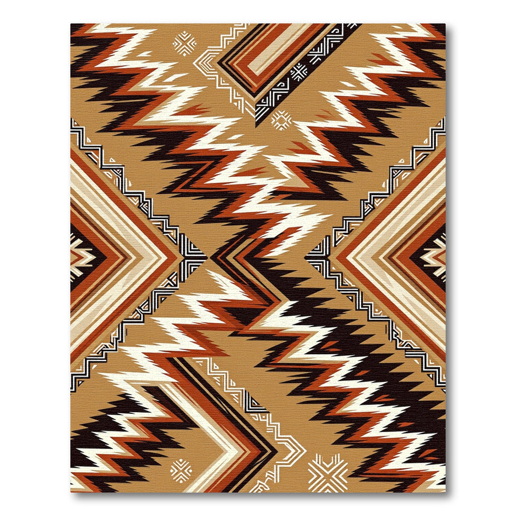 Earthy Geometric Zigzag Southwestern Area Rug