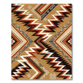 Earthy Geometric Zigzag Southwestern Area Rug