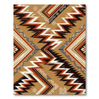 Earthy Geometric Zigzag Southwestern Area Rug