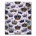 Majestic Purple and Gold Crown Celestial Rug