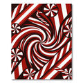 Red White Swirl Candy Cane Slice Rug