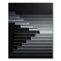 Minimalist Monochrome Geometric Step Gradient Rug